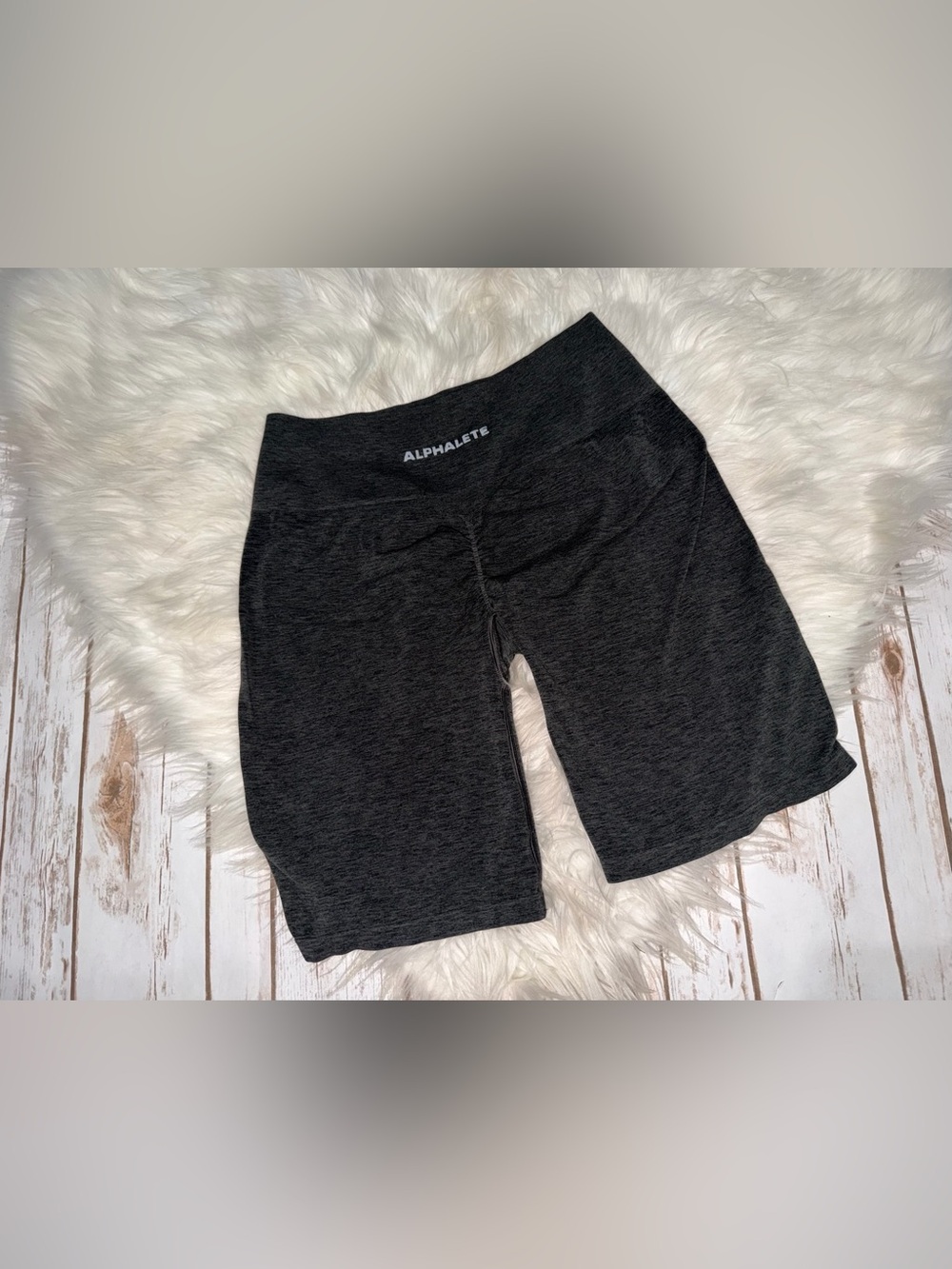 Alphalete Women's Charcoal High-Waist Bike Shorts
